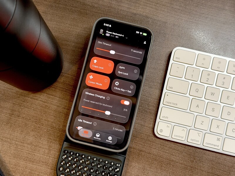 Clicks App With Various Settings Toggled On