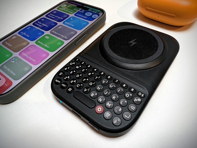 Clicks Power Keyboard Next To Iphone W Shorcuts App