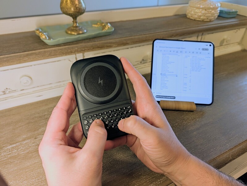 Clicks Power Keyboard W Pixel 11 Pro Fold Desk Work